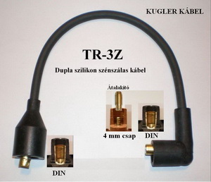 TRAFÓKÁBEL TR-3Z 30CM PIPA VÉGGEL