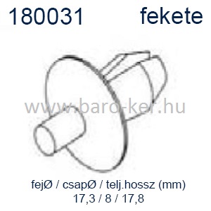 180031 KÁRPITPATENT UNIVERZÁLIS 8mm FIAT,UNIVERZÁLIS