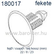 180017 KÁRPITPATENT FEKETE 8X22mm. UNIVERZÁLIS