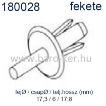 180028 KÁRPITPATENT FEKETE 6mm FIAT,UNIVERZÁLIS