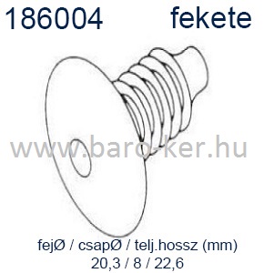 186004 TŰZFAL RÖGZÍTŐ PATENT OPEL FEKETE