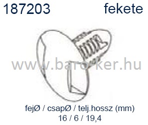 187203 KÁRPITPATENT VEZETÉKRÖGZÍTŐ TOYOTA