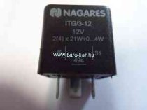 VILLOGÓ AUTOMATA,INDEX RELÉ 12V/3 LÁBÚ NAGARES ITG/3-12
