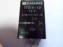 VILLOGÓ AUTOMATA,INDEX RELÉ 12V/4 LÁBÚ NAGARES ITG/4-12