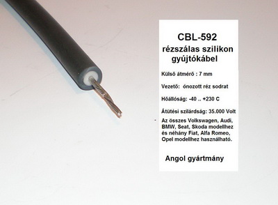 GYÚJTÓKÁBEL MÉTERBEN 5m SZILIKON SIL-CU F/CBL-592