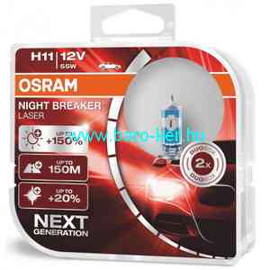 OSRAM NIGHT BREAKER LASER 64211NL 12V H11 55W +150% IZZÓ DUO