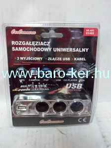 SZIVARGYUJTÓ ELOSZTÓ USB-S 3-AS